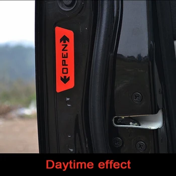 ZD 1 комплект предупреждающих наклеек на дверь автомобиля со светоотражающими элементами безопасности для Peugeot 307 Mazda 3 6 Ford focus 2 Renault duster аксессуары - Изображение 2  