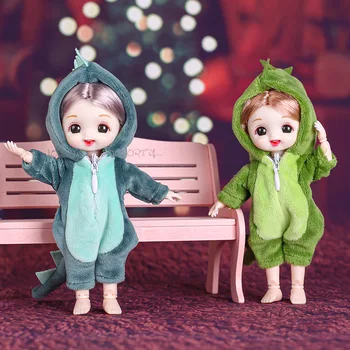17 см Куклы Bjd, мини-модные наряжающиеся игрушки для девочек, подарок на день рождения, куклы, одежда, игрушки для кукол-динозавров, ручная кукла, украшения для стола - Изображение 2  