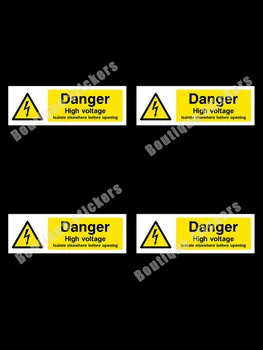 Наклейки со знаком высокого напряжения, практичные наклейки, предупреждающие наклейки, виниловые водонепроницаемые наклейки-напоминания - Изображение 2  