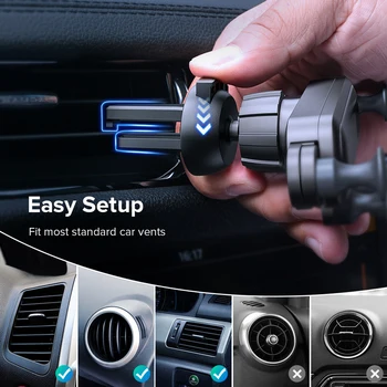 Автомобильный держатель для телефона Gravity, крепление на вентиляционное отверстие, поддержка GPS для Toyota Camry Corolla 2011 2012 2013 2014 - Изображение 2  