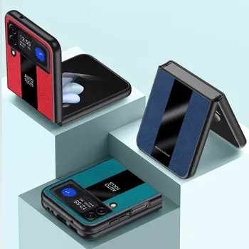Магнитный кронштейн-подставка, кожаный чехол для Samsung Galaxy Z Flip4, чехол 5G для Galaxy Z Flip 3, чехол Z Flip 4 Capa - Изображение 2  