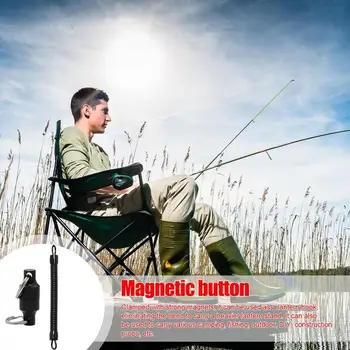 Рыболовный Магнитный Держатель для фиксации инструмента, Втягивающая сеть для ловли Нахлыстом, зажим для фиксации сети с карабином для ключей, Рыболовный зажим - Изображение 2  