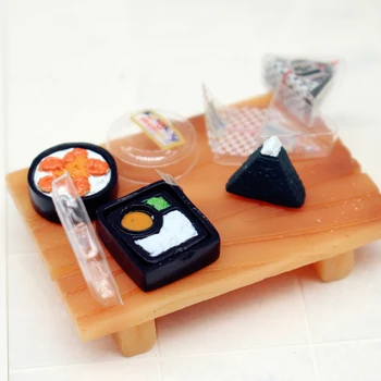 Новый 2ШТ Kawaii миниатюрный кукольный домик, имитация риса для суши по-янпански, бенто для кукольного домика, аксессуары для кухни, игрушка - Изображение 2  