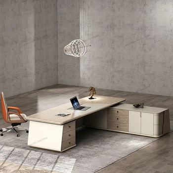 Легкий Роскошный стол босса, председателя, Простая современная офисная мебель, Офисный стол, Платформа креативного генерального менеджера Alien - Изображение 2  