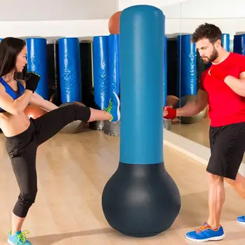Надувная боксерская груша, отдельно стоящий боксерский столб, Многофункциональное боксерское оборудование для фитнес-тренировок и развлечений - Изображение 2  