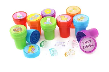 Комплект из 10 шт., набор штампов с яйцом пасхального кролика для детских мультяшных самоклеящихся штампов - Изображение 2  