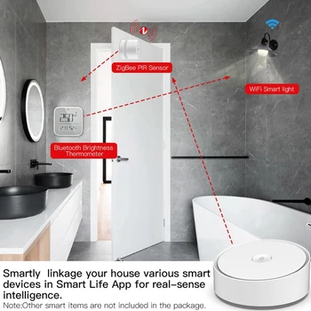 Беспроводной многорежимный шлюз Graffiti Smart Home Bluetooth Zigbee, двухрежимное приложение, звуковая световая подсказка, пульт дистанционного управления хостом - Изображение 2  