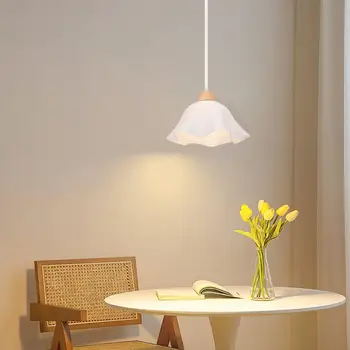 Подвесной светильник Nordic simplicity LED E27, современные подвесные светильники, подвесной светильник из железного дерева, декор для дома, гостиной, кухни - Изображение 2  