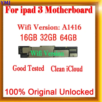 Чистая материнская плата iCloud для Ipad 3, Оригинальная Разблокированная Материнская плата для Ipad 3 С Полноценными Чипами, версия Wifi / 3G 16 ГБ / 32 ГБ / 64 ГБ - Изображение 2  