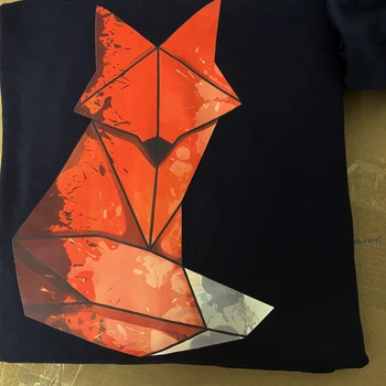 Мужская футболка с коротким рукавом Forest Geometric Fox на открытом воздухе - Изображение 2  