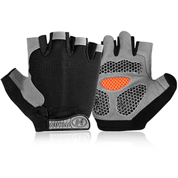 Перчатки для занятий тяжелой атлетикой, нескользящие перчатки без пальцев для защиты ладоней - Изображение 2  