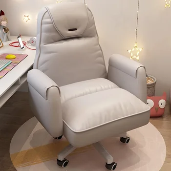 Поворотное мобильное офисное кресло С кожаным подлокотником для рабочего колена, Роскошное индивидуальное симпатичное кресло для приема гостей, Офисная мебель Meuble - Изображение 2  
