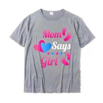 Мужская футболка Gender Reveal Mom Says Girl Team, розовая футболка Baby Reveal, топы, футболки из хлопка в стиле ретро, персонализированные мужские футболки для отдыха - Изображение 2  