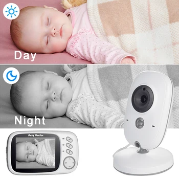 3,2-дюймовый ЖК-беспроводной цветной видеоняня VB603, монитор ночного видения, няня, Колыбельные, наблюдение, детская камера безопасности. - Изображение 2  