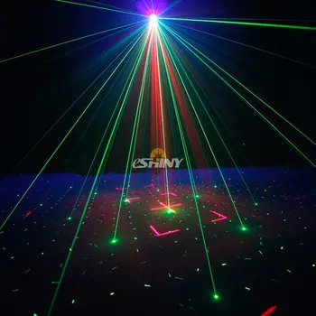 120 Узор 9 Объектив Двойной R & G Лазерный Проектор DJ Disco Light Party RGB UV LED Танцевальное Украшение На День Рождения Сценический Эффект Лампы F11D2 - Изображение 2  