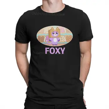 Милые мужские футболки Foxy в стиле хип-хоп, Винтажные футболки Lanky Box для отдыха, Футболка Оверсайз Для мужчин, мужская графическая футболка на День отца, Camisas - Изображение 2  