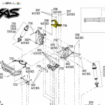 Алюминиевая Опора Рычага Рулевого управления # 7746 для TRAXXAS X-Maxx XMAXX 1/5 RC Monster Truck - Изображение 2  