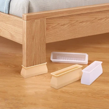 противоскользящая накладка для ножек детской кровати, прямоугольный стол, протектор для ножек стула, мягкие высокоэластичные силиконовые чехлы для ножек мебели - Изображение 2  