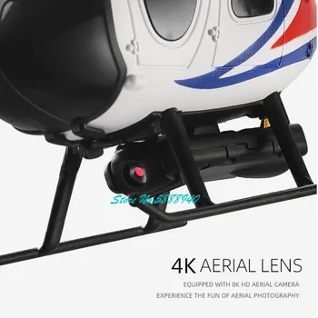 Имитация камеры 4K HD Пульт дистанционного управления Вертолетом Детская Игрушка Светодиодное освещение 2.4G Взлет одним ключом Управление приложением Wi-Fi FPV RC Вертолет - Изображение 2  