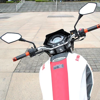 НОВОЕ зеркало заднего вида для мотоцикла, скутера, электровелосипеда, зеркала заднего вида, выпуклое зеркало с обратной стороны, 8 мм, 10 мм для Honda Yamaha Suzuki... - Изображение 2  