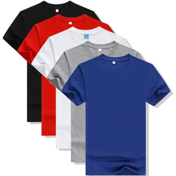Линия однотонных футболок B1228, мужская летняя футболка с коротким рукавом, новое поступление, Летняя мужская футболка с коротким рукавом - Изображение 2  