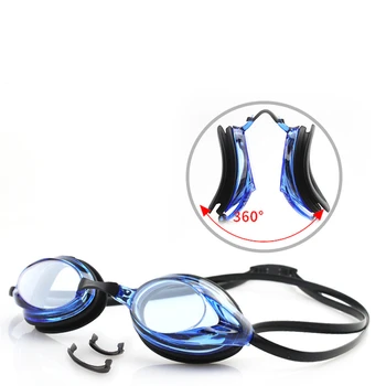 Профессиональные очки для плавания для взрослых, водонепроницаемые, противотуманные, гоночные, мужские, женские, крутые, посеребренные очки для плавания, противотуманные - Изображение 1  