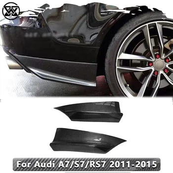 Угол обтекания заднего бампера из углеродного волокна Угол обтекания автомобильного спойлера для Audi A7 S7 RS7 2011-2015 Модификация и модернизация автомобиля - Изображение 1  