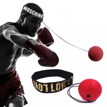 Боксерский Скоростной Мяч С креплением на голову PU Punch Ball MMA Sanda Тренировка Реакции Рук И Глаз Тренажерный Зал Мешок С Песком Муай Тай Boxeo Фитнес-Оборудование - Изображение 1  