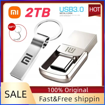 Xiaomi USB C Type C USB3.0 флэш-накопитель 1 ТБ 2 ТБ Флешка 128 Г 256 Г 512 Г для смартфона Andriods Memory MINI Usb Stick Memoria Usb - Изображение 1  