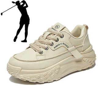 Женская модная обувь для гольфа, Универсальная спортивная обувь для фитнеса, Женская спортивная обувь без шипов, Уличная обувь для бега трусцой - Изображение 1  