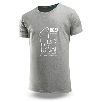 ТРЕНЕР K9 Team K9 Unit Малинуа 2023 Летняя мужская футболка с круглым вырезом и коротким рукавом, Однотонная Свободная футболка, Удобная Дышащая - Изображение 1  