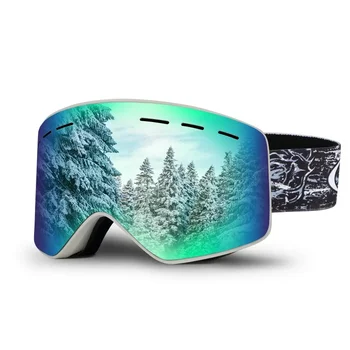 Лыжные очки OBAOLAY со Сменными Линзами Регулируемые Снежные Очки для спорта Лыжные Очки на Заказ Магнитные Зимние Солнцезащитные очки - Изображение 1  