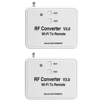 2X Wifi преобразователь дистанционного управления Rf Радиочастота Wifi Пульт дистанционного управления 240-930 МГц для умного дома гаражные ворота - Изображение 1  