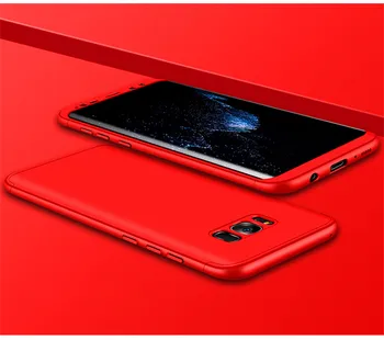 Для Samsung S8 Plus S8Plus S8 + Чехол 360 Защита Всего тела Матовый Жесткий Чехол для телефона Samsung Galaxy S8Plus + Пленка для Экрана - Изображение 1  