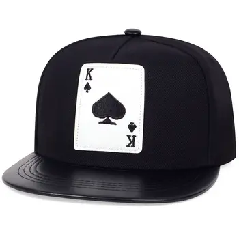 Бейсболка в стиле хип-хоп с вышивкой для покера, персонализированная шляпа, хлопковые шляпы Snapback - Изображение 1  