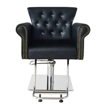 Оптовый Черный Парикмахерский Гидравлический насос для салона Красоты с регулируемой высотой в стиле парикмахерского кресла для продажи - Изображение 1  