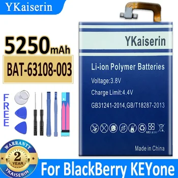 YKaiserin 5250mah BAT-63108-003 BAT63108003 Аккумулятор для Blackberry Keyone Batteries + Бесплатные Инструменты - Изображение 1  