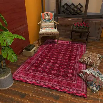 Ретро Марокко, этнический домашний декор, большие ковры для гостиной, коврик для спальни, винтажный персидский большой ковер, впитывающий Нескользящий коврик - Изображение 1  