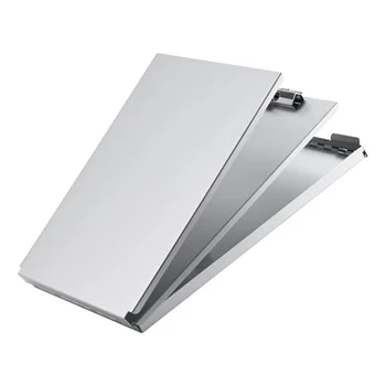 1 ШТ Металлический планшет для хранения из серебристо-алюминиевого сплава с 2 отделениями и большой емкостью, размером с букву - Изображение 1  