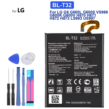 Мобильный аккумулятор BL-T32 3300 мАч для LG G6 G600 H872 VS988 LS993 US997 BL T32 литий-полимерный аккумулятор - Изображение 1  