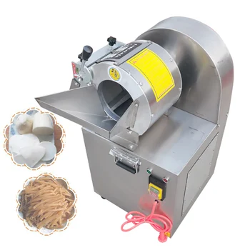 Машина для резки овощей Коммерческая Электрическая ломтерезка для сладкого картофеля, имбиря и боярышника, машина для измельчения картофеля, нарезки редиса кубиками - Изображение 1  