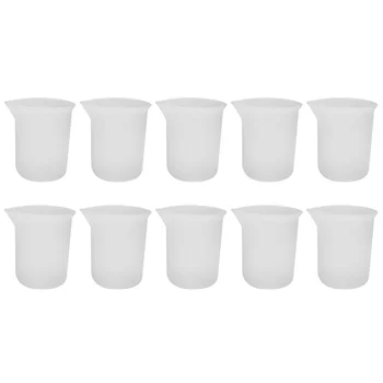 Силиконовые мерные стаканчики 10шт, силиконовые стаканчики 100 мл, антипригарные стаканчики для смешивания, инструменты для склеивания своими руками, чашка для рукоделия - Изображение 2  
