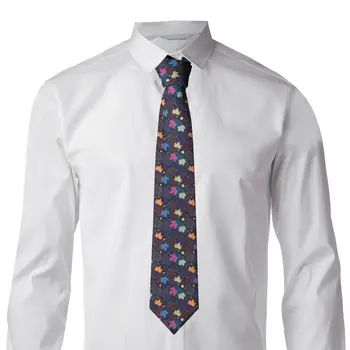 Красочный галстук с кленовыми листьями, Креативная линия, Ретро Повседневные галстуки для мужчин и женщин, Дизайн галстука для свадебной вечеринки, Аксессуары для галстуков - Изображение 2  