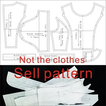 Выкройка из швейной бумаги детская одежда модное пальто средней длины с лацканами 1: 1 физический рисунок одежды CFY6 - Изображение 2  