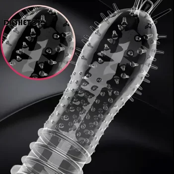 Многоразовые презервативы пенис рукав для мужчин задержка эякуляции пенис рукав петух кольцо Расширитель для стимуляции точки G для взрослых 18+ - Изображение 2  