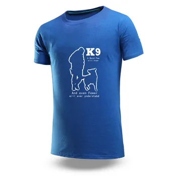 ТРЕНЕР K9 Team K9 Unit Малинуа 2023 Летняя мужская футболка с круглым вырезом и коротким рукавом, Однотонная Свободная футболка, Удобная Дышащая - Изображение 2  