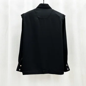 PFHQ, Нишевый дизайн, лоскутные рубашки на плечах, Персонализированные Мужские Модные Корейские однотонные уличные топы 21Z1820 - Изображение 2  