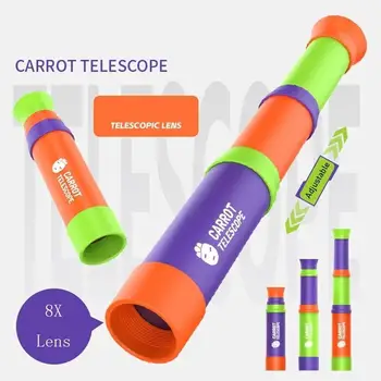 Регулируемый фокус 8х объектив телескопа однотрубная детей редьки телескоп игрушек 3 секции телескопическая морковь детей игрушки - Изображение 2  