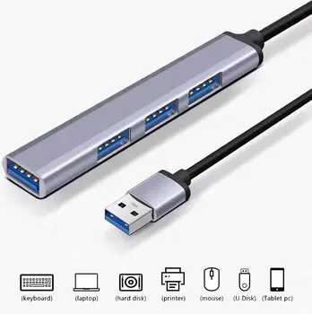 Настольный Удлинитель Жесткий Диск Мышь Клавиатура USB Расширитель Передача данных USB 3.0 Концентратор 4 Порта - Изображение 2  