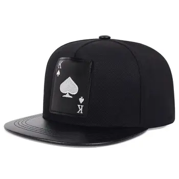 Бейсболка в стиле хип-хоп с вышивкой для покера, персонализированная шляпа, хлопковые шляпы Snapback - Изображение 2  